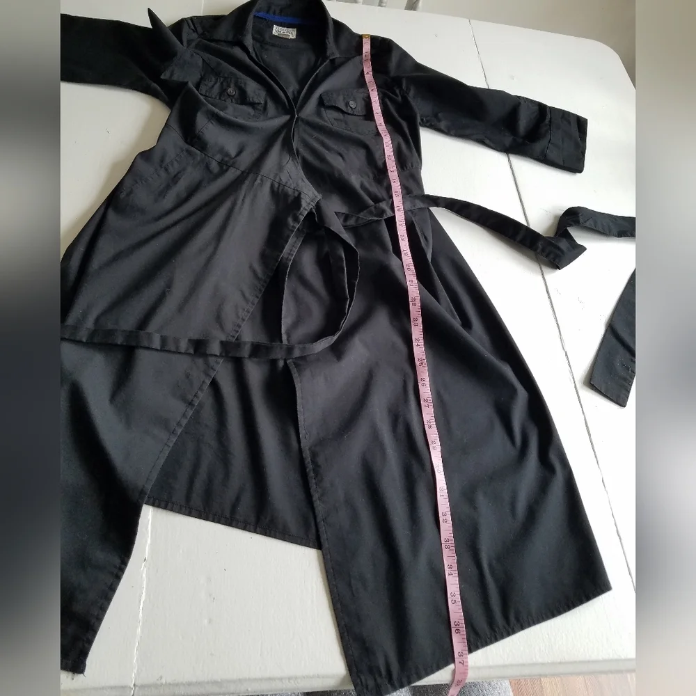 Converse One Star Black Wrap  Dress 3/4 roll sleeve tab Tie Size  XS - Picture 11 of 11